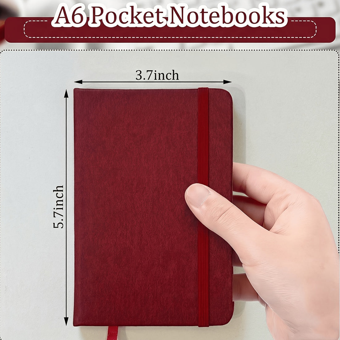 set 6 pu leather bound journals featuring 160 pages