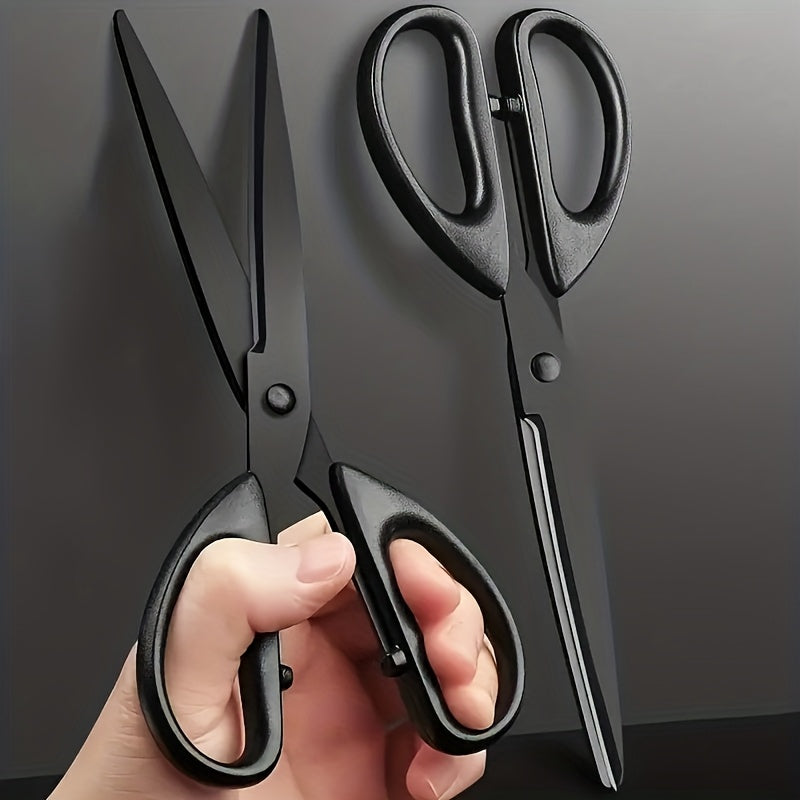 2 black rust proof metal scissors sharp comfortable