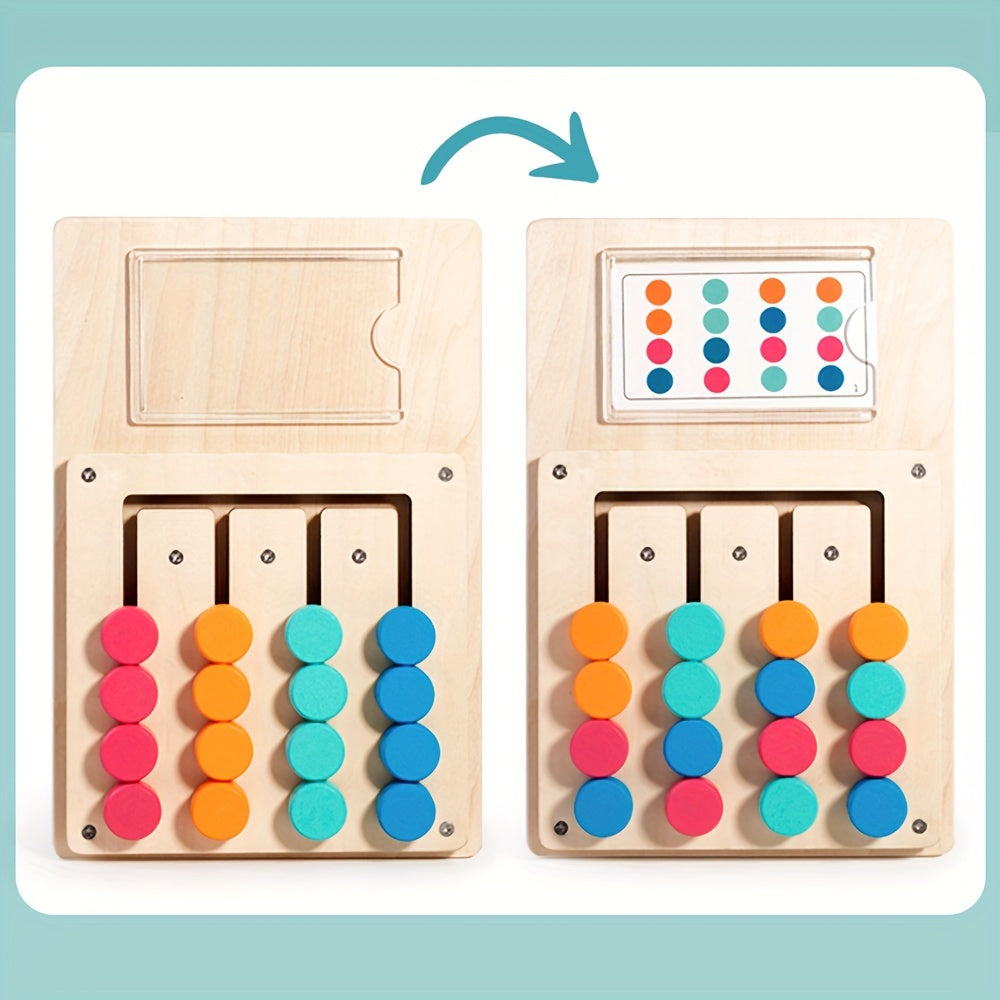 wooden color puzzle enhance focus hand eye