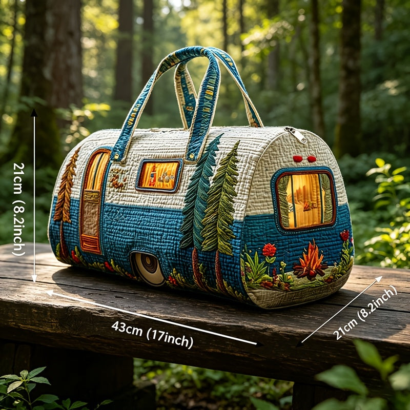 2d flat printing not embroidery van theme travel bags