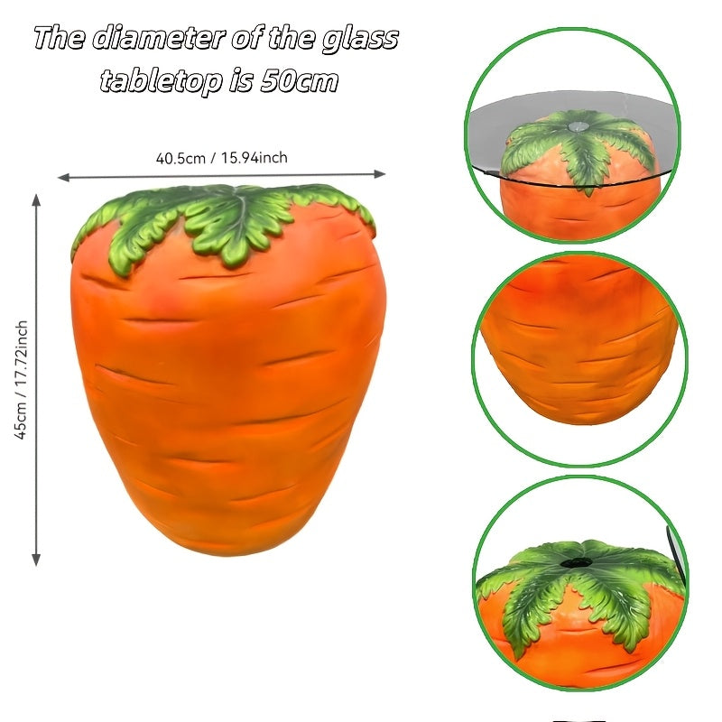 1pc vegetable fruit side table resin carrot