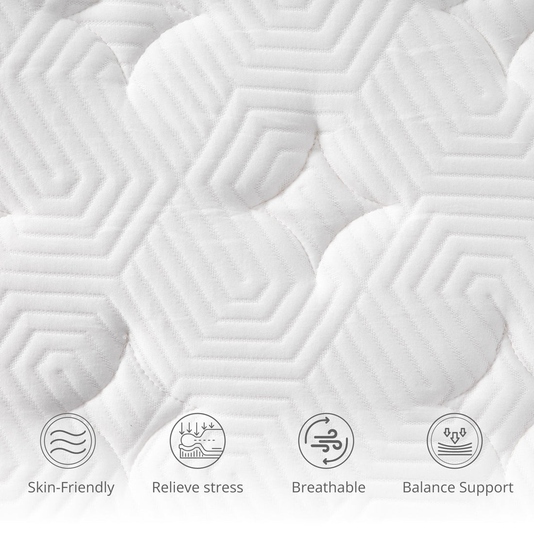 10" Medium Hybrid Mattress with Motion Isolation, Reinforced Edge Support