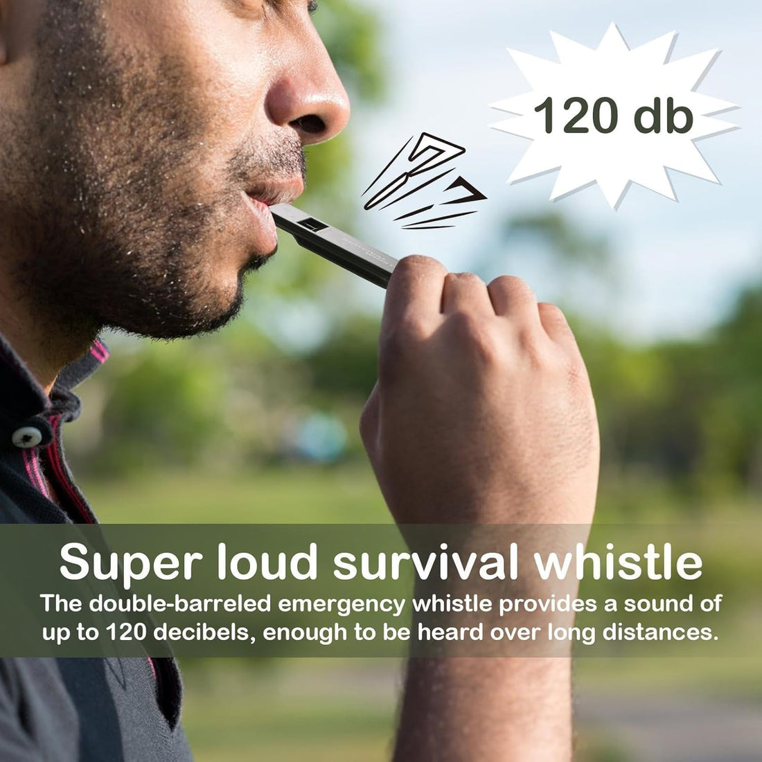 4pcs emergency survival whistle loud triple tube