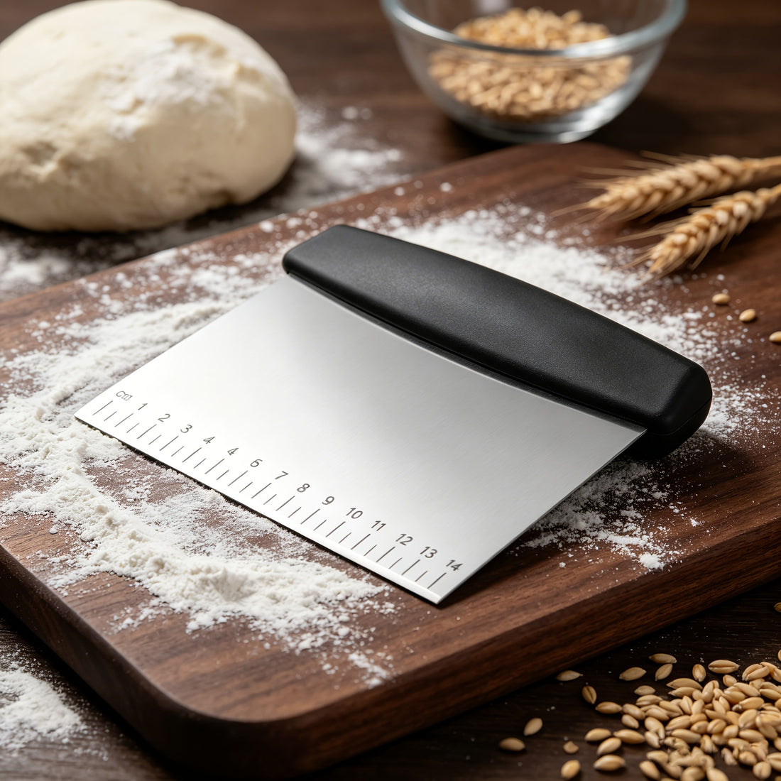 stainless steel scraper dough cutter spatula