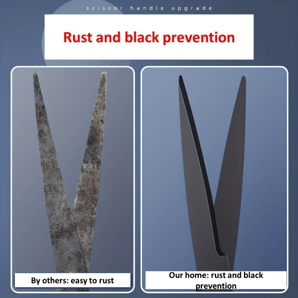 2 black rust proof metal scissors sharp comfortable
