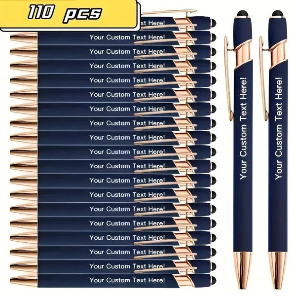 110pcs custom engraved metal ballpoint pens personalized