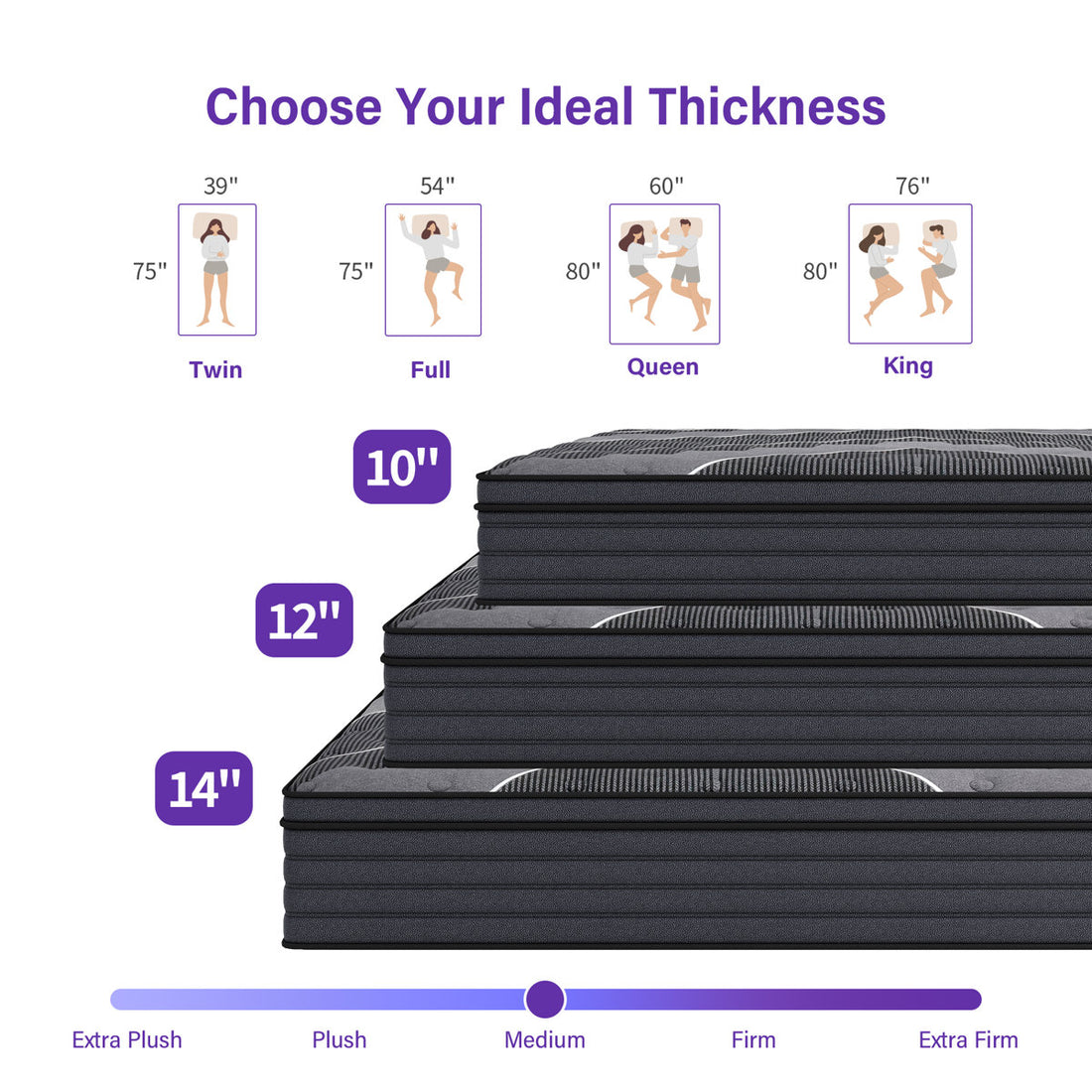 12" Queen Medium Hybrid Mattress, Cooling Gel Memory Foam Pocket Coil Mattress in a Box, Reinforced Edge Support, Fiberglass-Free, CertiPUR-US Certified