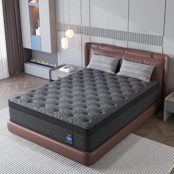 12'' Medium Hybrid Mattress with Cooling Gel Memory Foam Pocket Springs Mattress in a Box