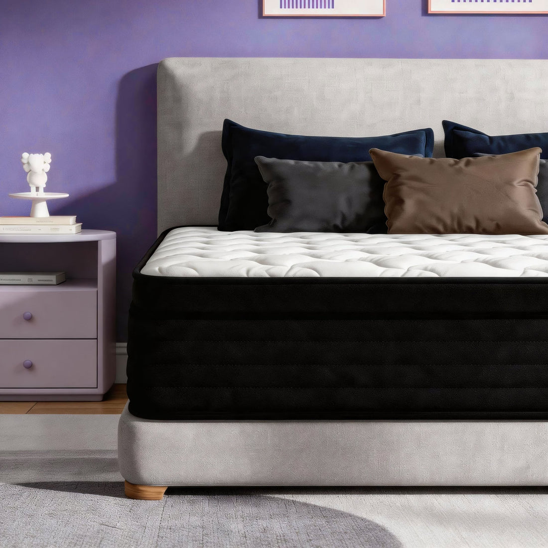 12/14 Inch Medium Firm Cooling Gel Mattress, Back Pain Relief Body Contouring Comfort, Breathable Hypoallergenic Mattress For Home Bedroom Use