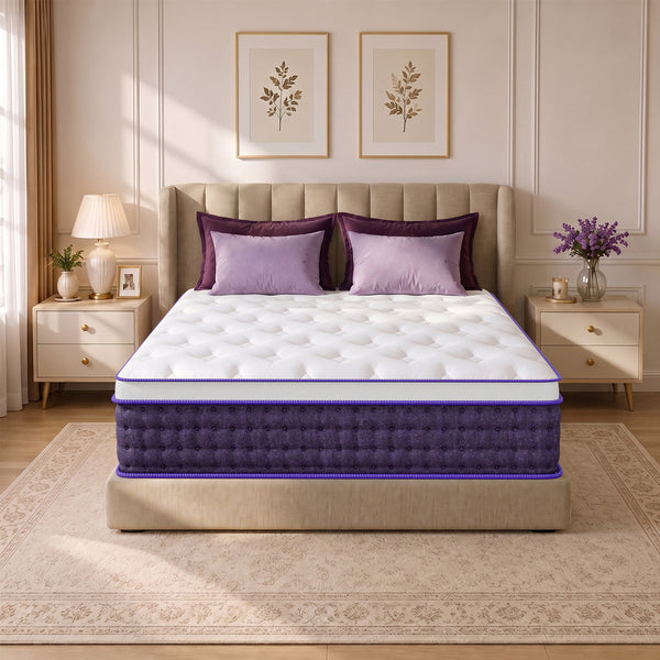 12 Inch Queen Soft Gel Memory Foam Hybrid Mattress, Cloud-Like Body Contouring, Pressure Point Relief, Fiberglass-Free, CertiPUR-US & OEKO-TEX Certified