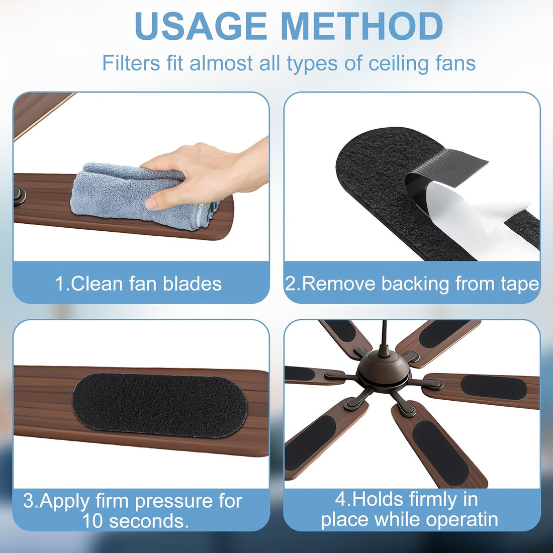 5pcs ceiling fan blade activated carbon blade air