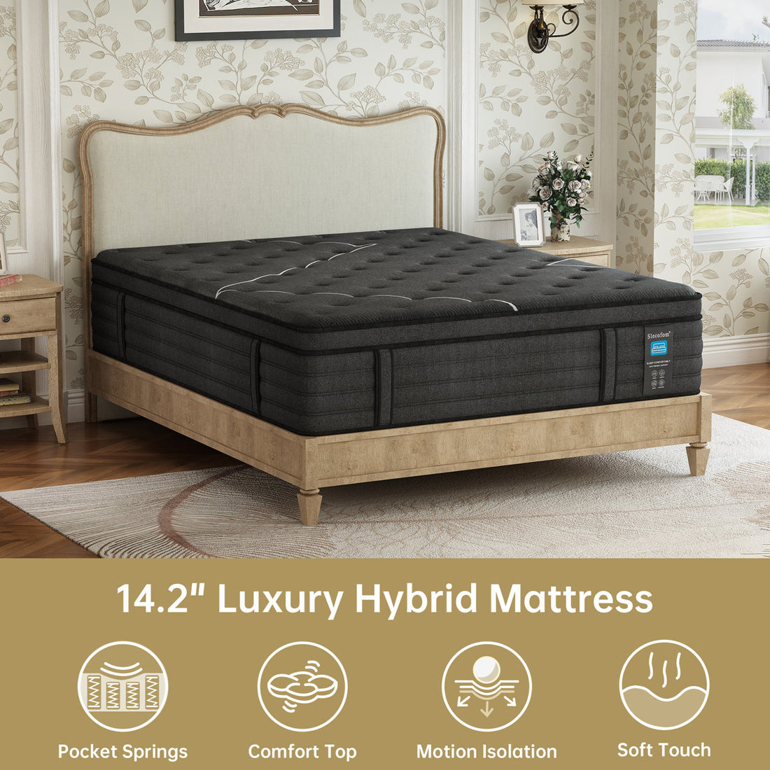 14.2-Inch Firm To Extra Firm Hybrid Mattress With Form Enhanced, Back Support & Cooling Comfort