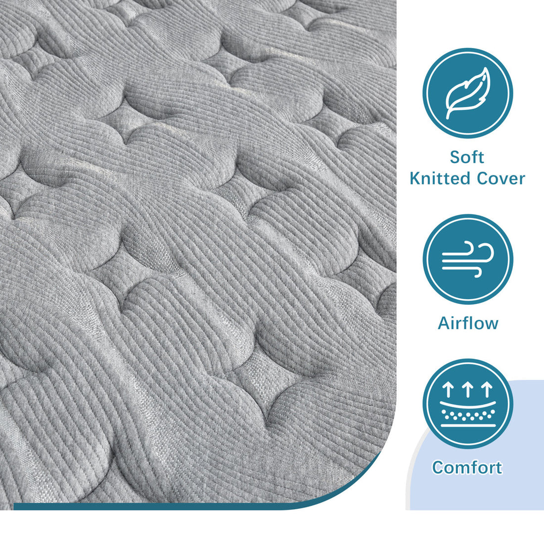14" Bovingdon Firm Memory Foam Pocket Spring Hybrid Mattress, Motion Isolation, Firm Edge Support