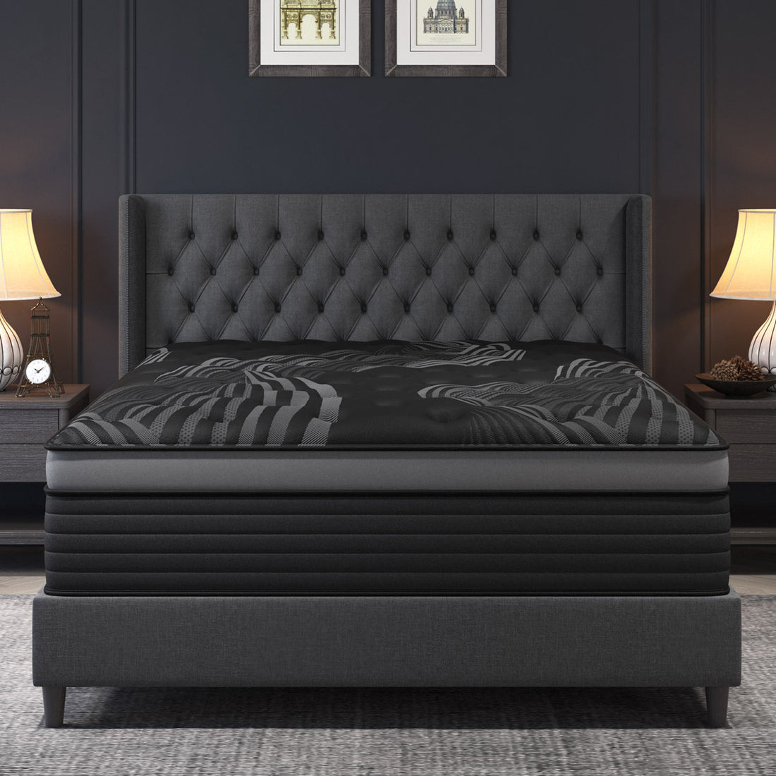 14'' Medium-Firm Euro Top Cooling Memory Foam Hybrid Mattress in a Box