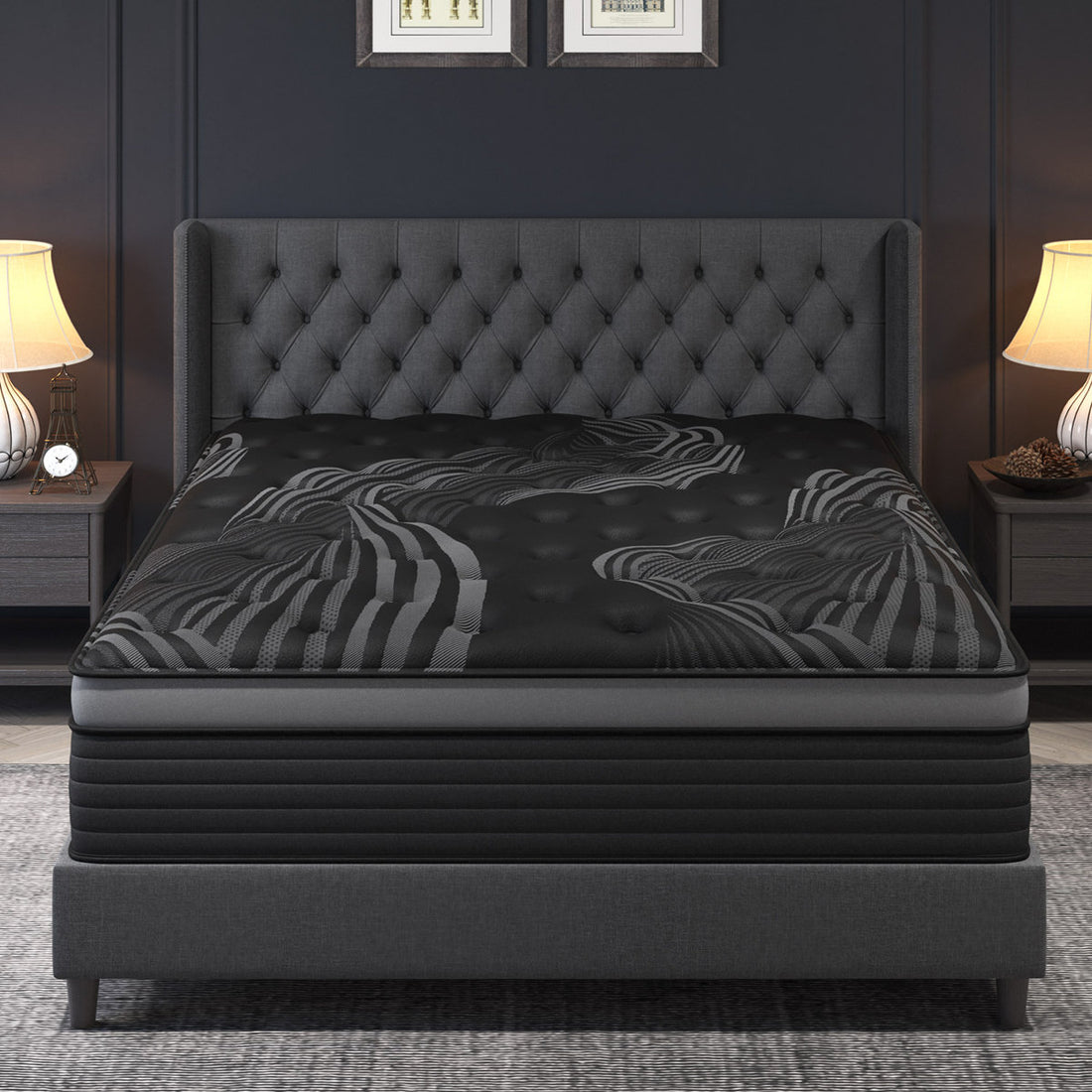14'' Medium-Firm Euro Top Cooling Memory Foam Hybrid Mattress in a Box