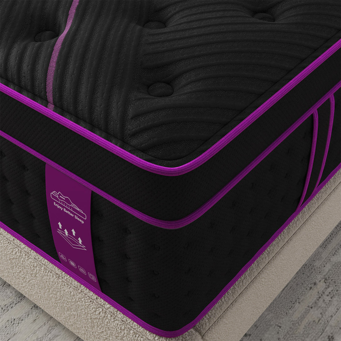 14'' Medium-Firm Hybrid Mattress With Gel Memory Foam Mattress In A Box