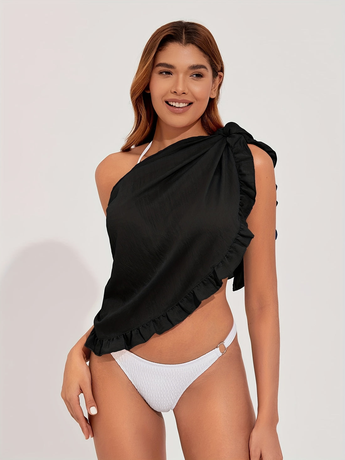 womens sheer sarong short beach cover skirt lightweight