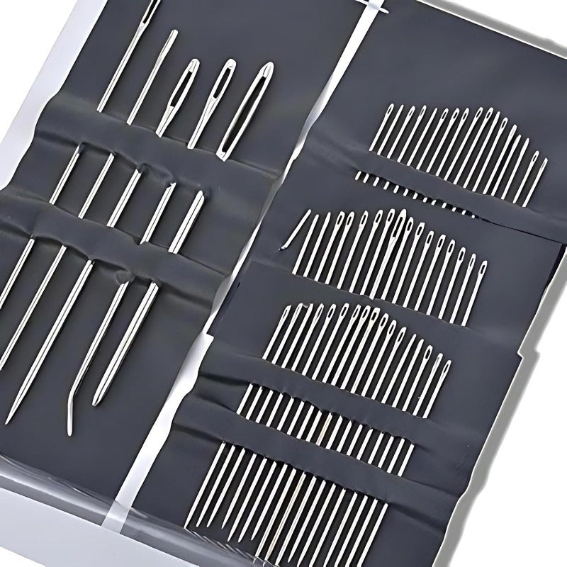 55pcs stainless sewing needles set
