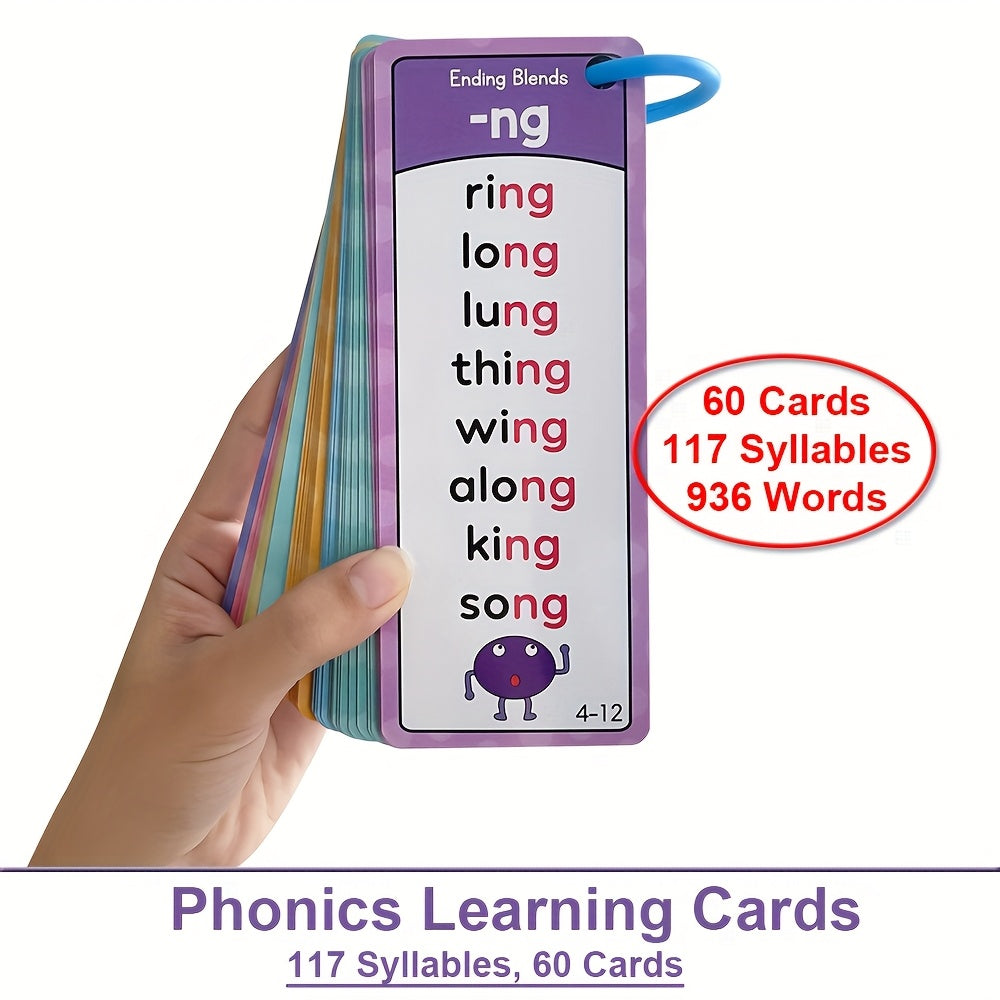 117 families words phonics word cards english