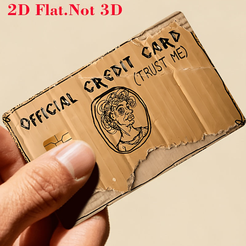 funny weird cardboard sticker bank cards
