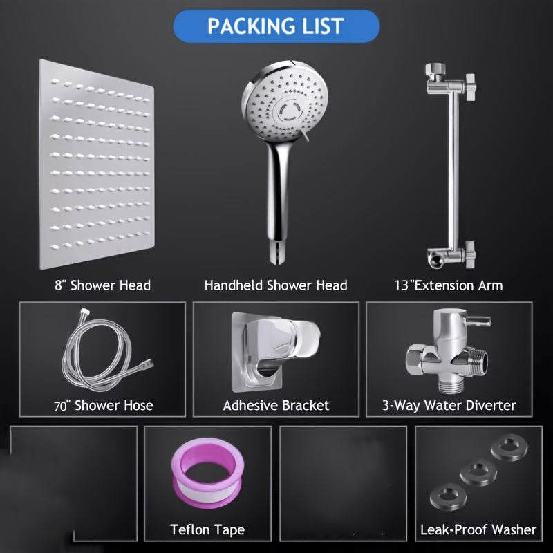 shower head high pressure handheld shower combo