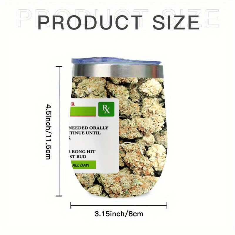 1 12oz themed prescription label double wall vacuum