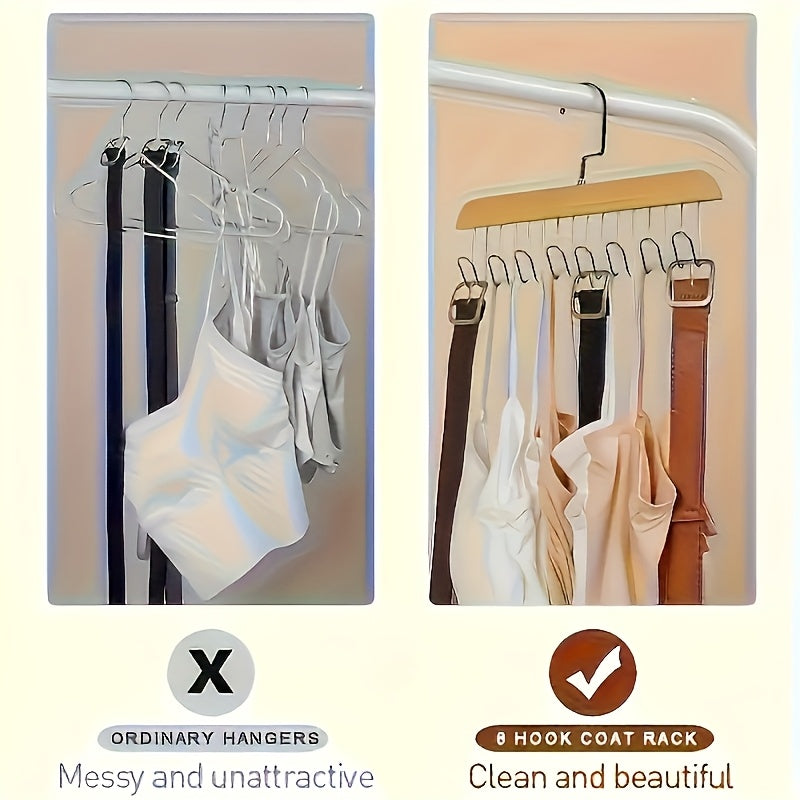 set 3 wooden bra hooks designed