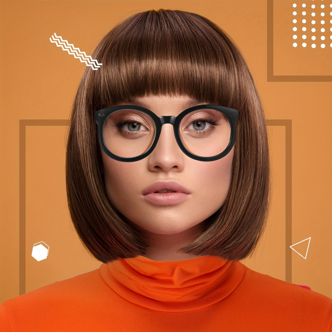 women complete retro costume turtleneck outfit