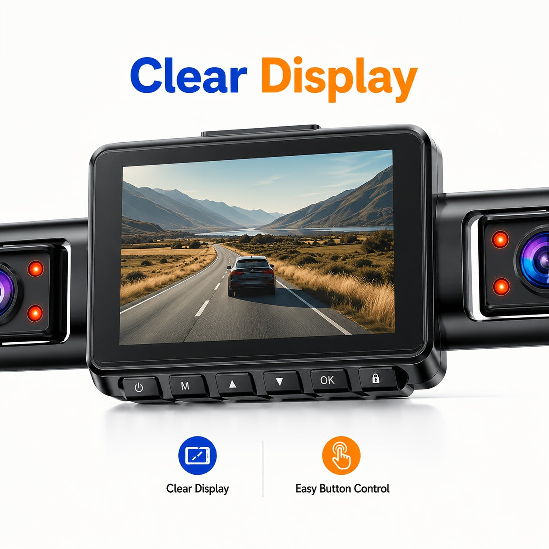 multi angle dash cam four lenses front rear 1080p
