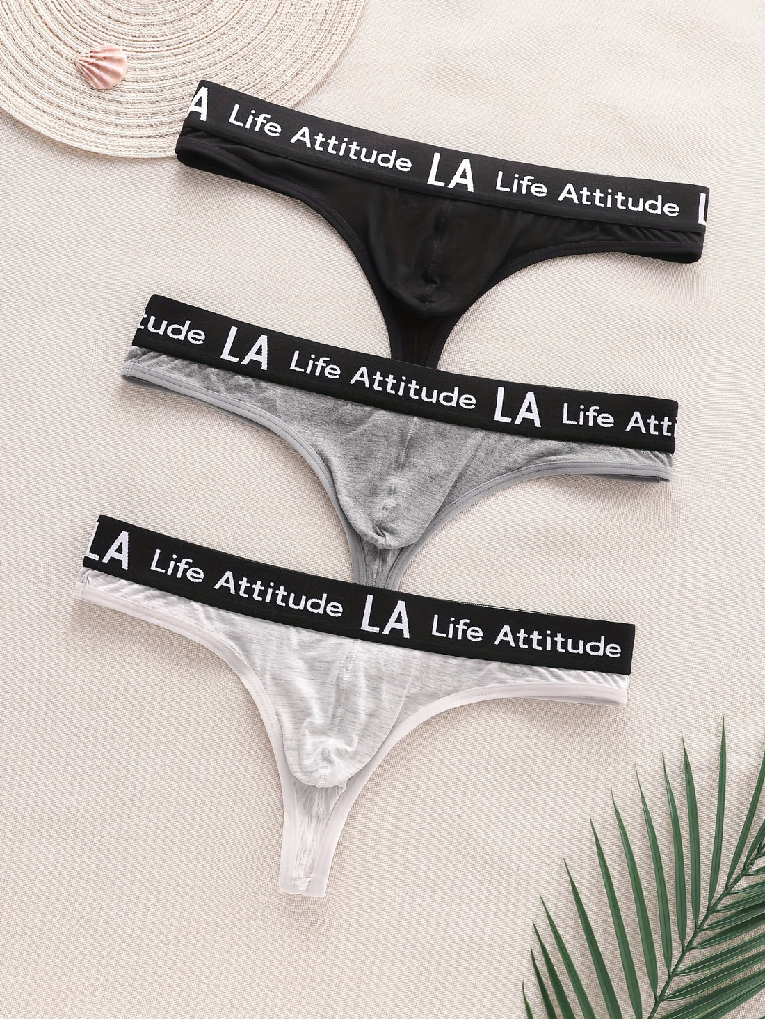 set stylish breathable low underwear in