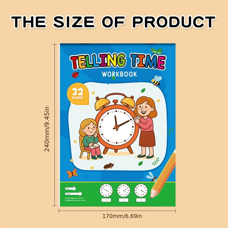 workbook children learn time suitable homeschooling