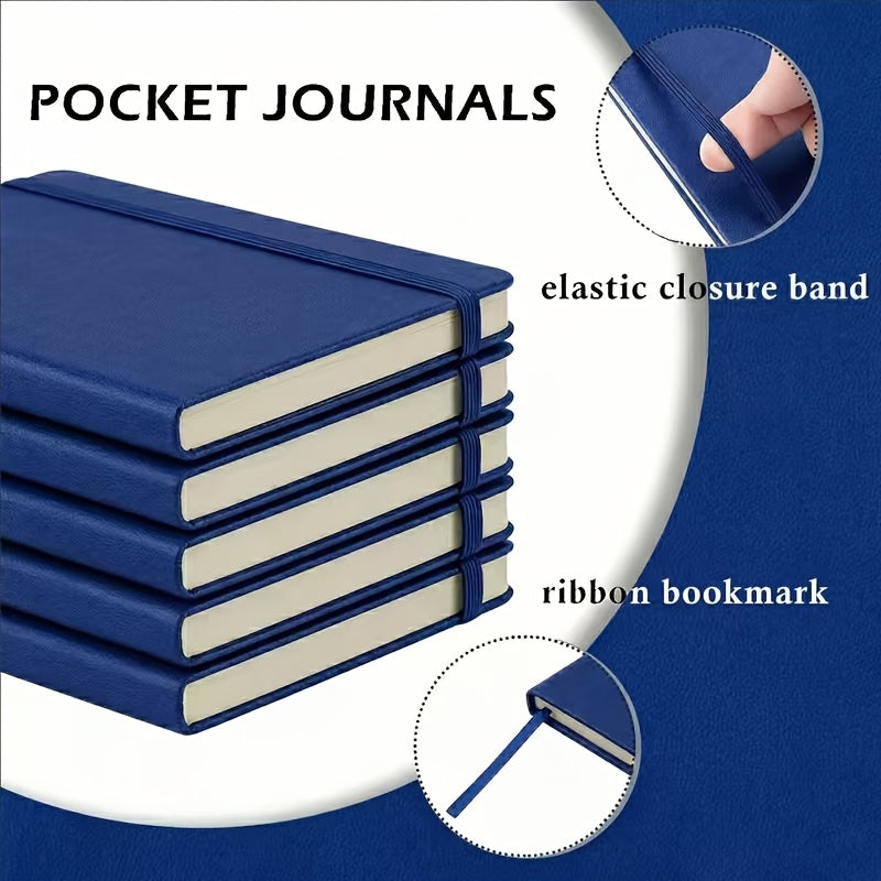 set 6 pu leather bound journals featuring 160 pages