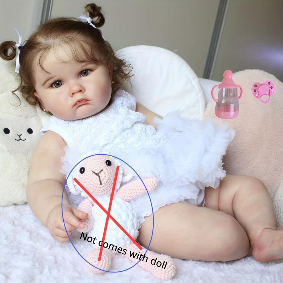 realistic 60cm 24inch soft vinyl fat big doll 3d