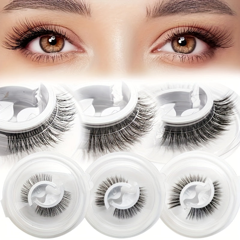 self false eyelashes 3 pairs set pre reusable