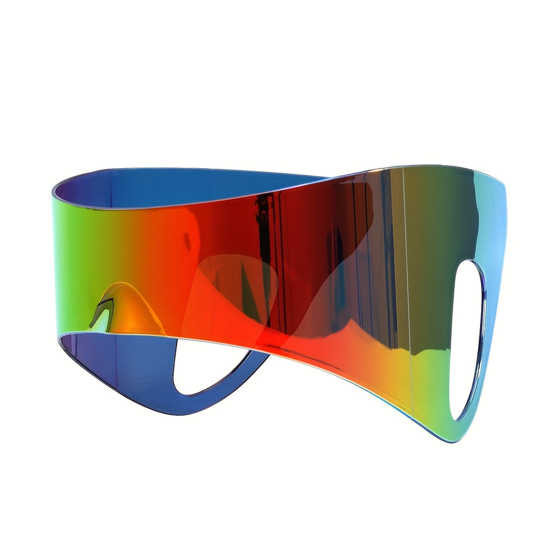 unisex oversized wrap around rimless mask fashion