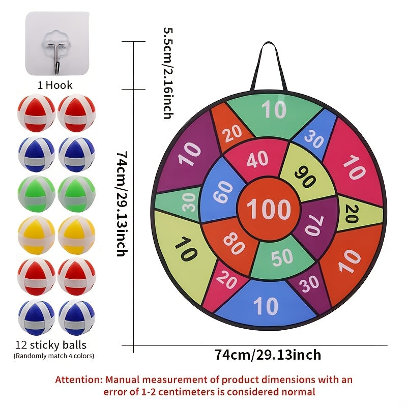 large size foldable board sticky ball game set 12pcs