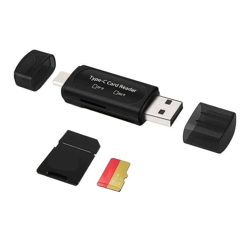 usb card reader 4in1 type c usb a hc card adapter dual