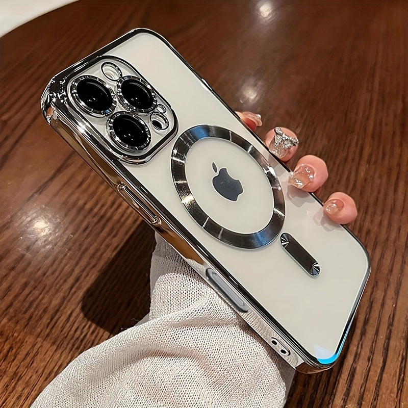 magnetic thin phone case plating full camera protection