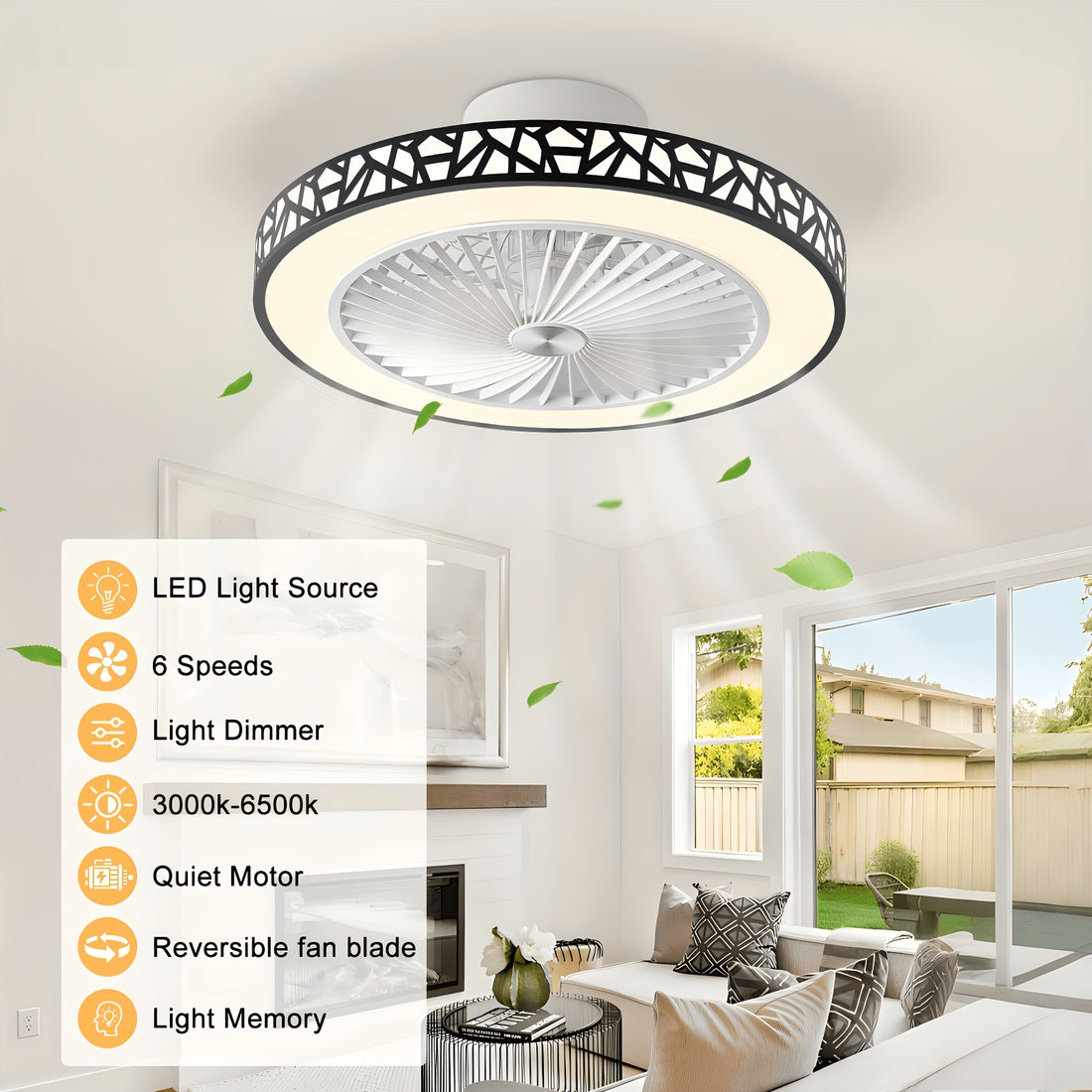 19 modern low profile ceiling fan 6 reversible
