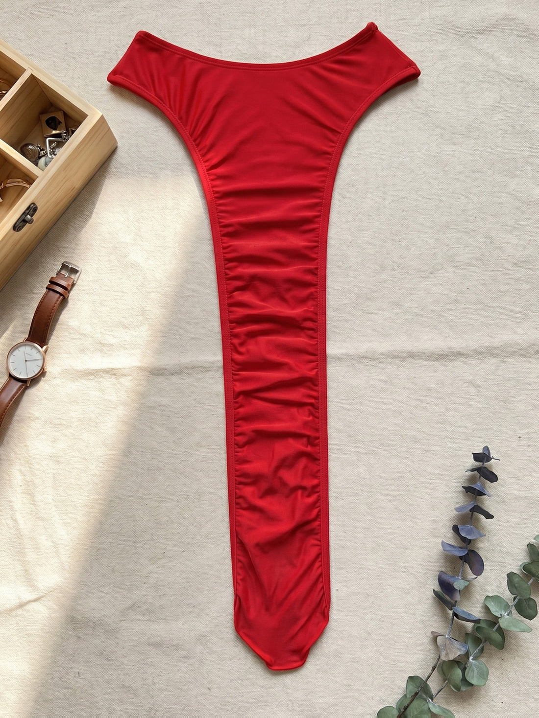red halter neck bodysuit hot open back halter neck fun