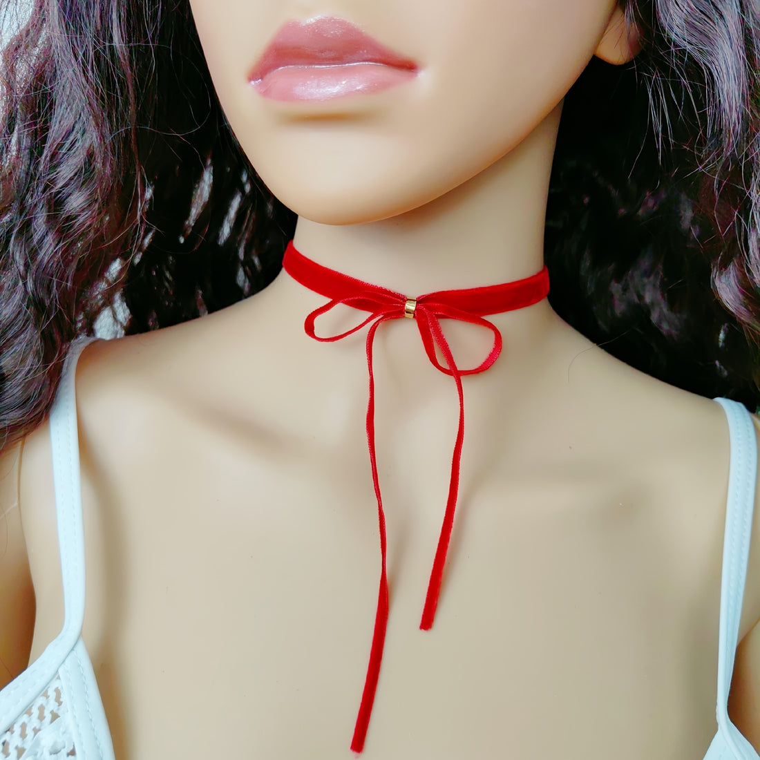 romantic large rose flower necklaces a wide