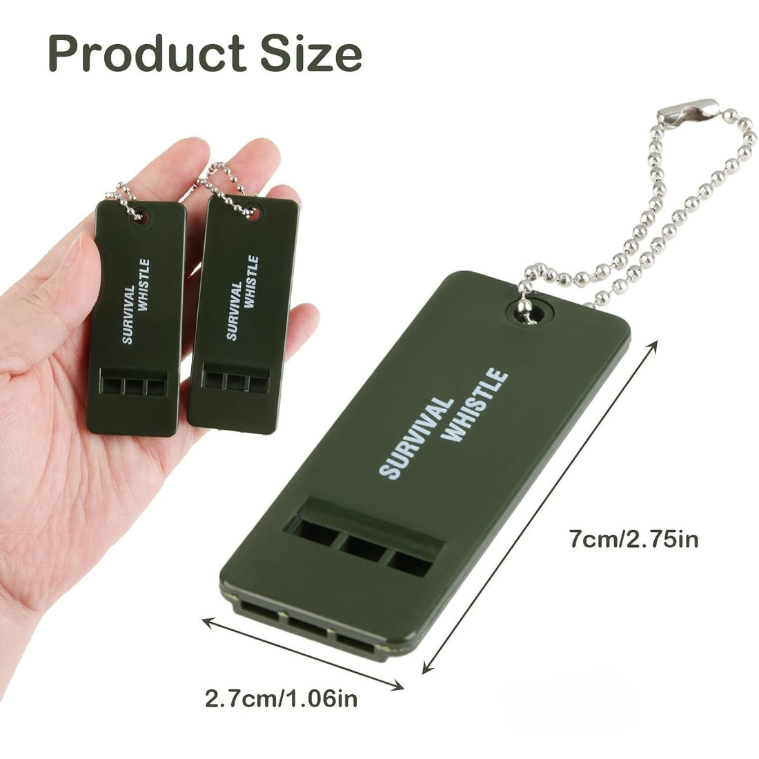 4pcs emergency survival whistle loud triple tube
