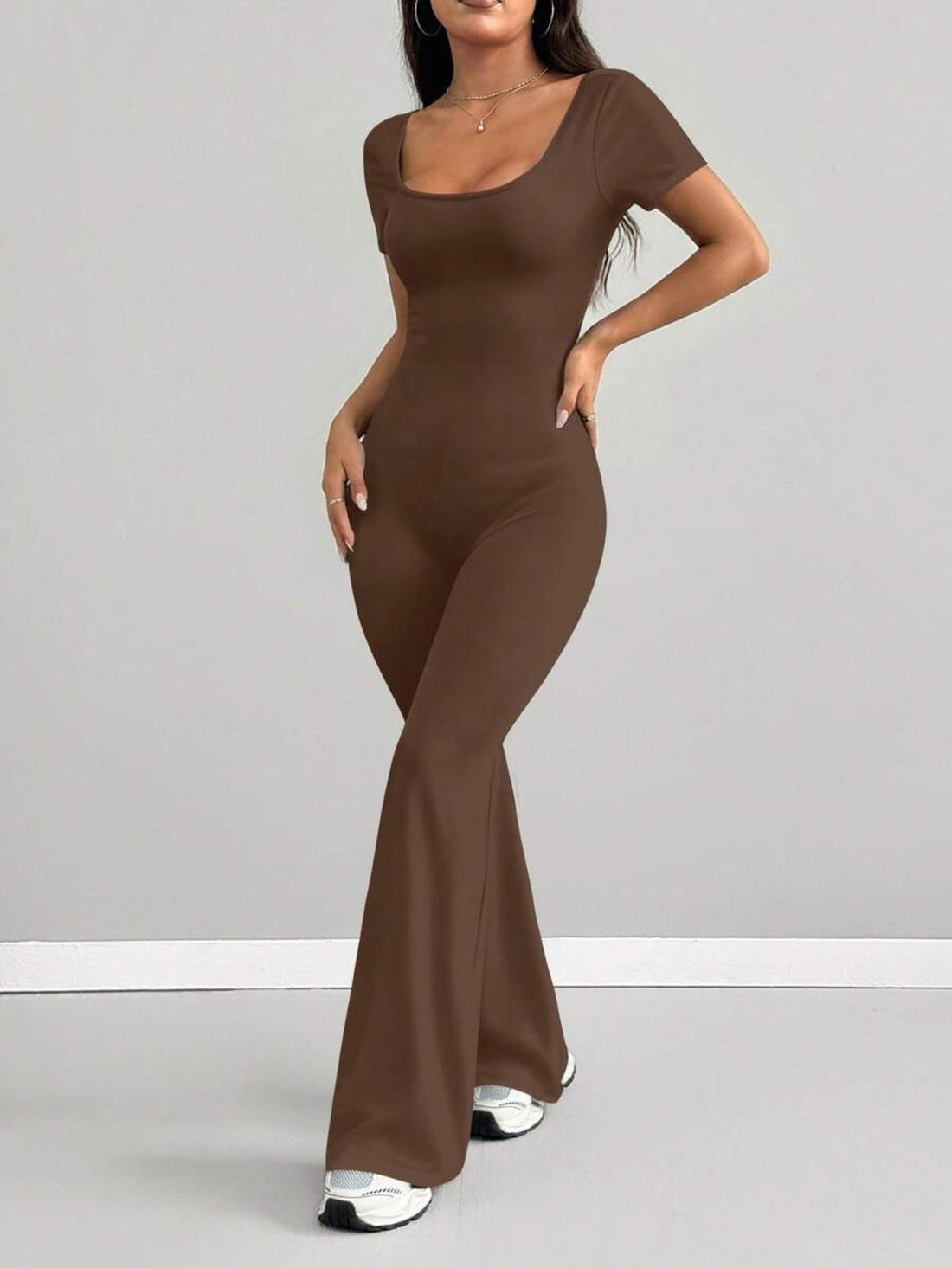 womens jumpsuit fit neck casual fashionable