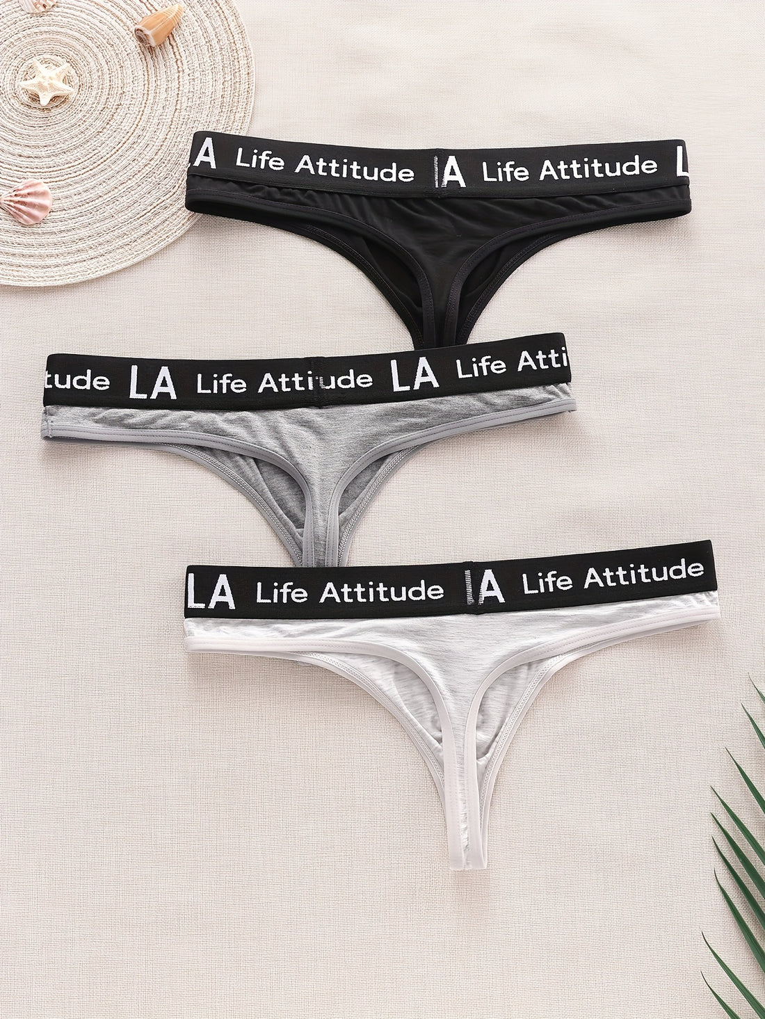 set stylish breathable low underwear in