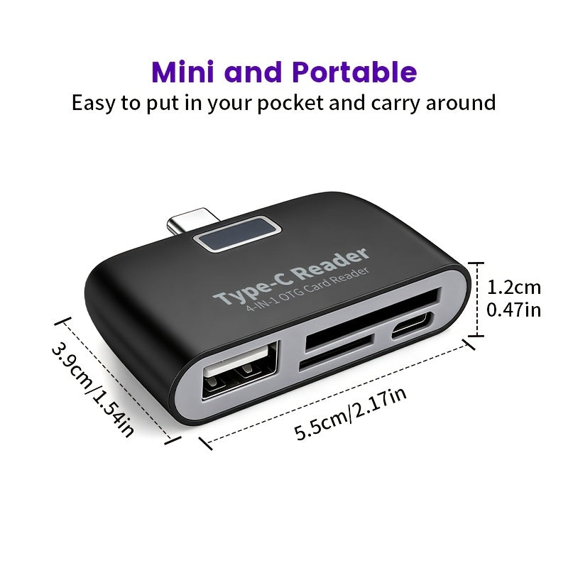 portable otg card reader writer suitable type plug