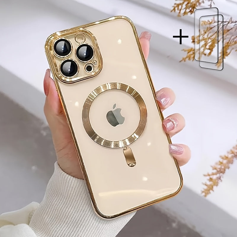 magnetic thin phone case plating full camera protection