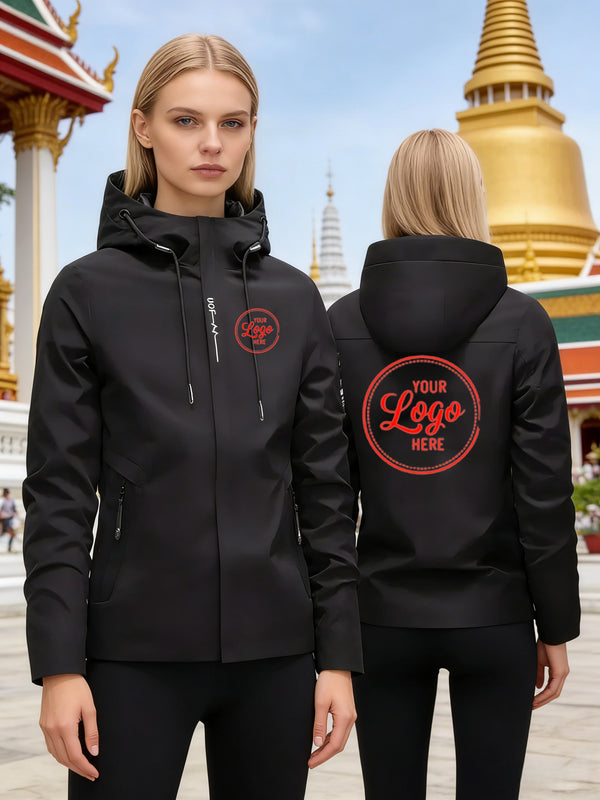 women trendy windproof hooded jacket