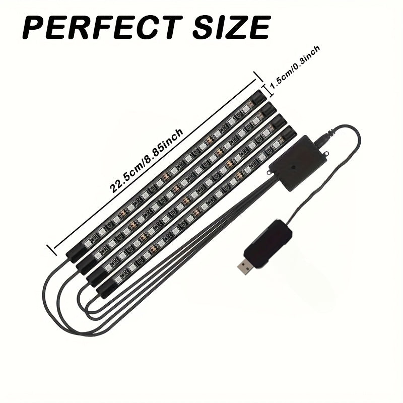 rgb car led light kit multi usb powered diy