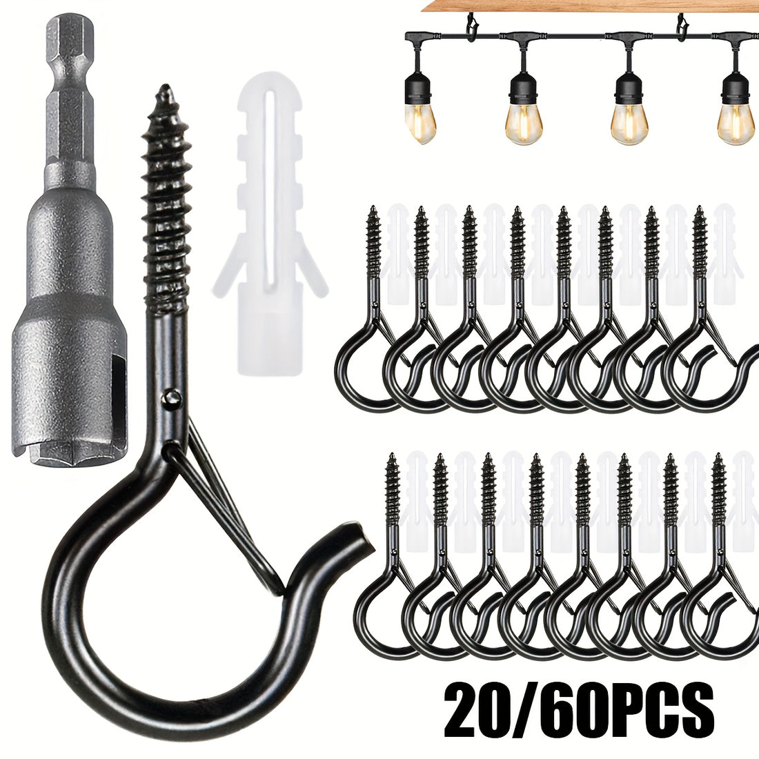 q shaped heavy duty iron ceiling hook safety rustic