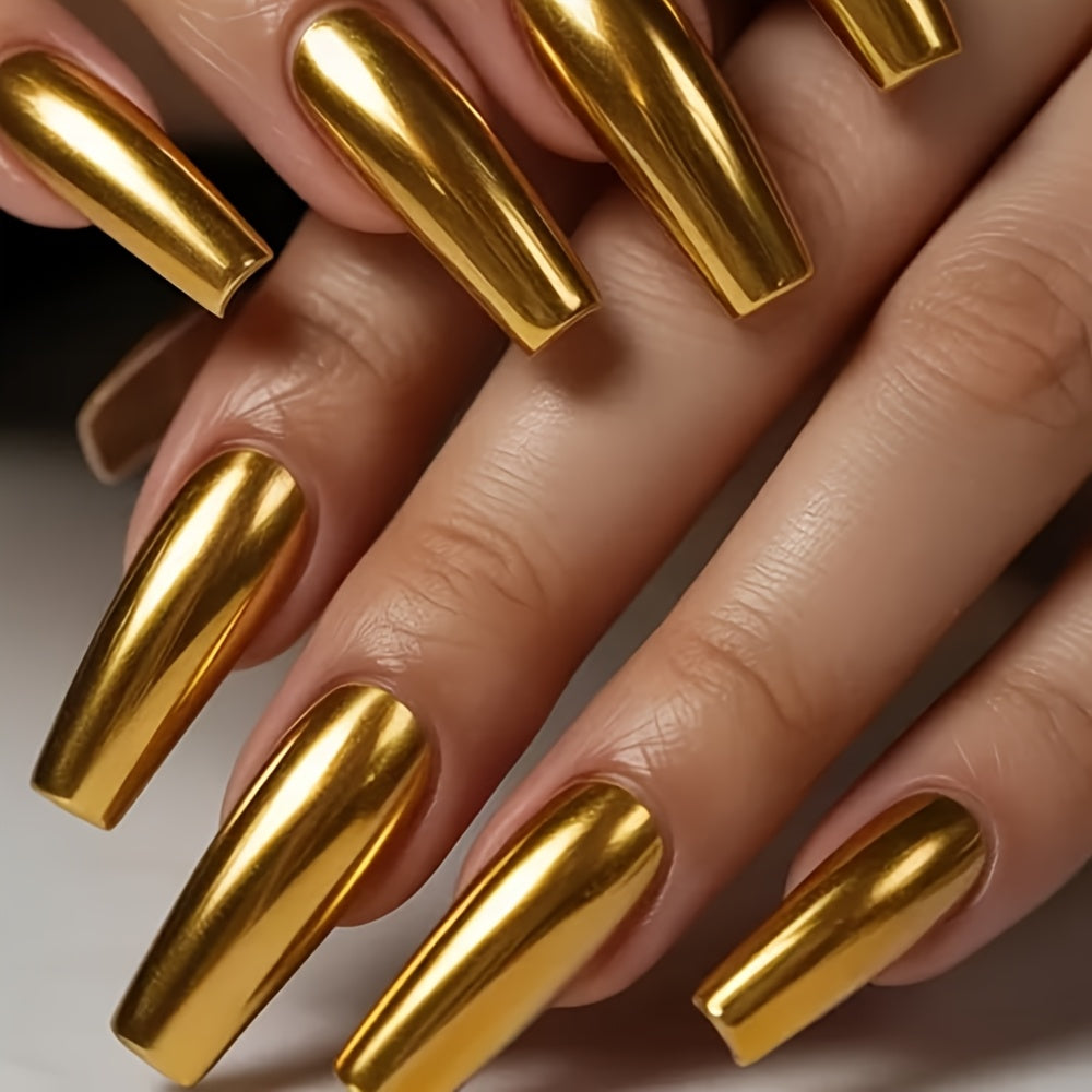 tinovo golden metallic nail polish quick drying formula
